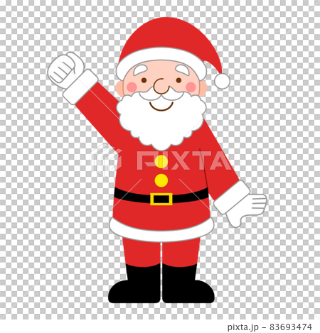 頑張るポーズのサンタクロース 83693474