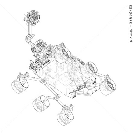 Mars Rover. Vector rendering of 3d 83693788