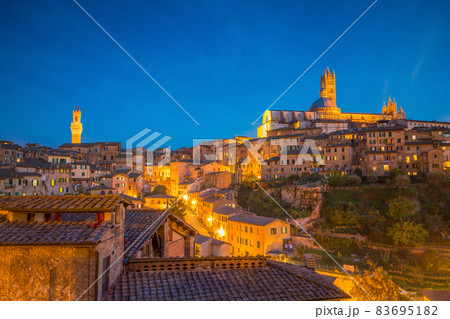 Downtown Siena skyline in Italy Downtown Siena skyline in Italy 83695182
