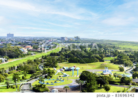 千葉県 蓮沼海浜公園 展望塔からの風景 千葉県 蓮沼海浜公園 展望塔からの風景 83696342