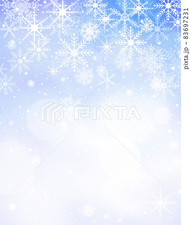 美しい雪の結晶のベクターイラストグラデーション背景素材 83697231
