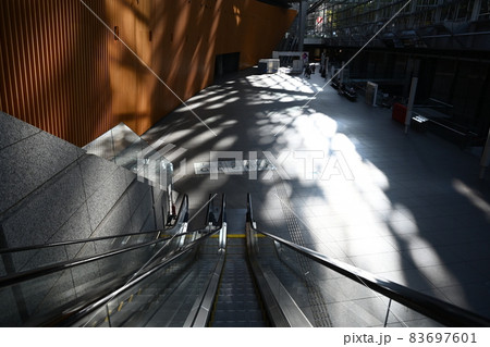 秋の日射し輝くフロアー　光と影が織りなす模様　 83697601