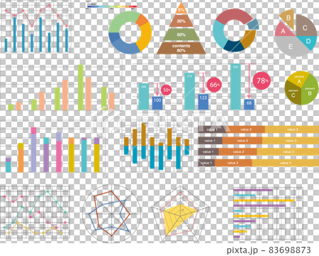 Chart material Graph material set - Stock Illustration [83698873] - PIXTA