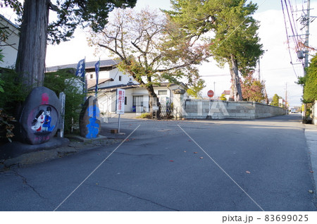 信州　松本の文化財　島立地区の双体道祖神　高遠石工　藤森吉弥の彫像　旧千国街道北側 83699025