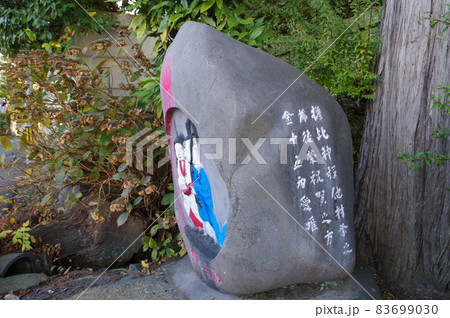 信州　松本の文化財　島立地区の双体道祖神　高遠石工　藤森吉弥の彫像 83699030