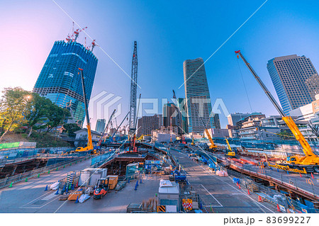 日本の東京都市景観 虎ノ門・麻布台地区第一種市街地再開発事業などを望む=2021年11月5日 日本の東京都市景観 虎ノ門・麻布台地区第一種市街地再開発事業などを望む=2021年11月5日 83699227