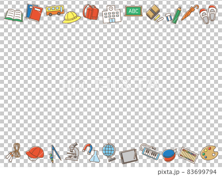 Cute elementary school study tool frame 83699794