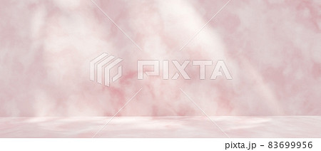 3dレンダリング 3dイラスト ピンクの大理石風の明るい抽象的背景 春の横長バナー ナチュラル 展示のイラスト素材