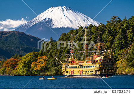 《神奈川県》富士山と芦ノ湖・元箱根の風景 《神奈川県》富士山と芦ノ湖・元箱根の風景 83702175