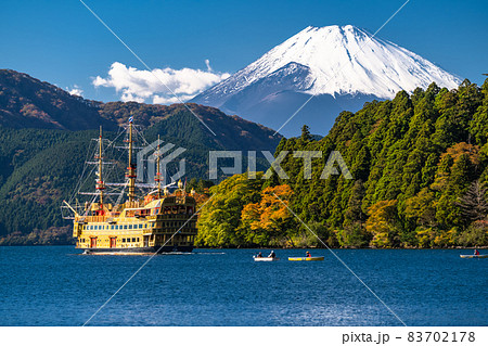 《神奈川県》富士山と芦ノ湖・元箱根の風景 83702178