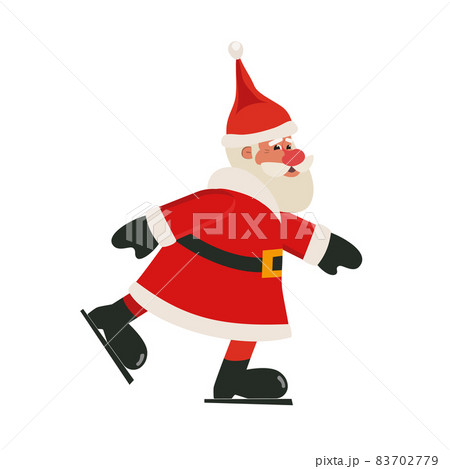 Cute Santa Claus ice skating vector illustration Cute Santa Claus ice skating vector illustration 83702779