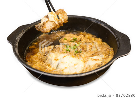 Loin Katsudon with egg, focus selective Loin Katsudon with egg, focus selective 83702830