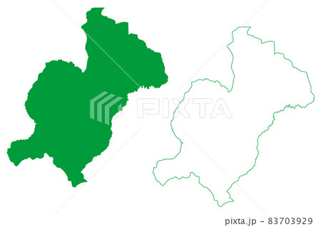 Condeuba municipality (Bahia state, Municipalities of Brazil, Federative Republic of Brazil) map vector illustration, scribble sketch Condeuba map 83703929