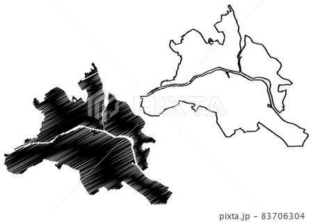 Tver City (Russian Federation, Russia) map vector illustration, scribble sketch City of Kalinin map Tver City (Russian Federation, Russia) map vector illustration, scribble sketch City of Kalinin map 83706304