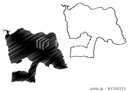 Vila Nova de Gaia City (Portuguese Republic, Portugal) map vector illustration, scribble sketch City of Gaia map 83706353