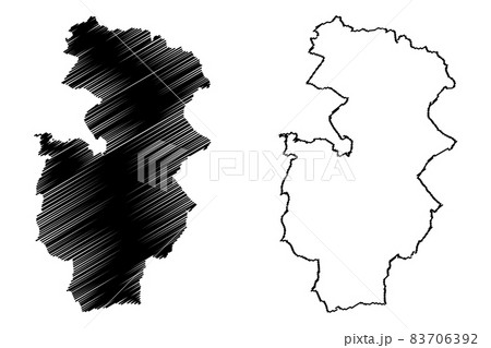 Walbrzych City (Republic of Poland, Lower Silesian Voivodeship) map vector illustration, scribble sketch City of Walbrzych map 83706392