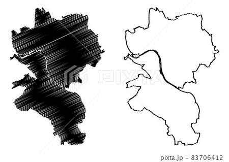 Wurzburg City (Federal Republic of Germany, Bavaria) map vector illustration, scribble sketch City of Wurzburg map Wurzburg City (Federal Republic of Germany, Bavaria) map vector illustration, scribble sketch City of Wurzburg map 83706412