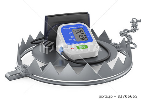 Bear trap with electronic sphygmomanometer, 3D rendering 83706665