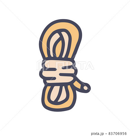 climbing rope color vector doodle simple icon climbing rope color vector doodle simple icon 83706956