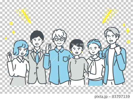 Illustration material of business person who crosses shoulders Illustration material of business person who crosses shoulders 83707139