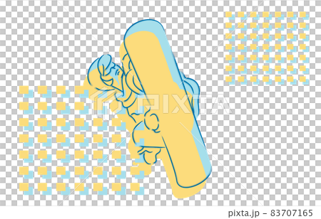 A person who slides coolly on a snowboard A person who slides coolly on a snowboard 83707165
