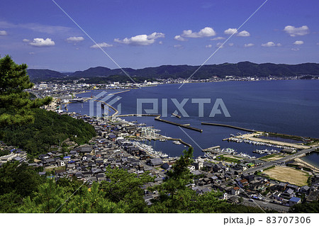 大畠漁港から児島市街地への眺望 岡山県倉敷市 大畠漁港から児島市街地への眺望 岡山県倉敷市 83707306