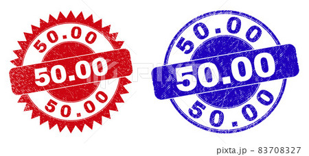 50.00 Rounded and Rosette Stamp Seals with...のイラスト素材 [83708327] - PIXTA