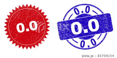 0.0 Rounded and Rosette Stamp Seals with Grunged Surface 83709154