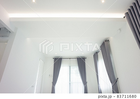LED strip light inside white room. LED strip light inside white room. 83711680