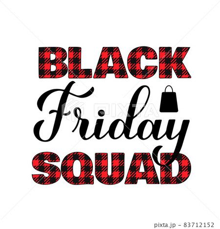 Black Friday Squad calligraphy hand lettering. Funny shopping quote. Vector template for logo design, advertising poster, banner, flyer, t-shirt, etc Black Friday Squad calligraphy hand lettering. Funny shopping quote. Vector template for logo design, advertising poster, banner, flyer, t-shirt, etc 83712152