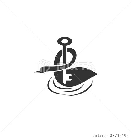 swan Key solution illustration Identity template Isolated 83712592