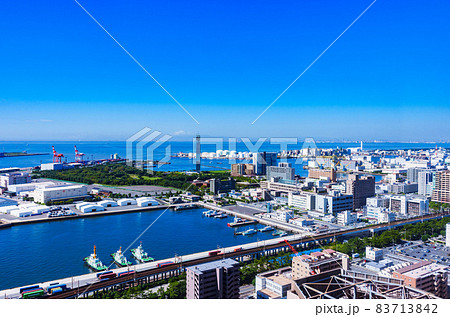 千葉港　千葉市　臨海部　東京湾　【 東京 の 街並み を 遠景 に望む 】 83713842