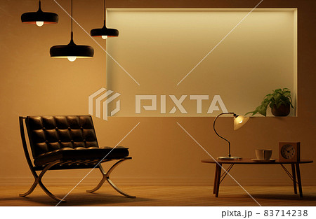 朝に撮影されたインテリアのイメージ 83714238