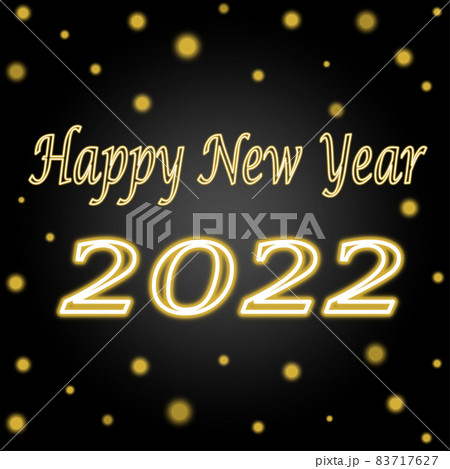 Happy new year 2022 on Black background Happy new year 2022 on Black background 83717627