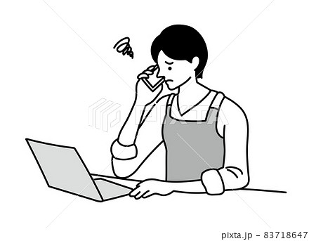 農業女子　パソコン　仕事　 83718647