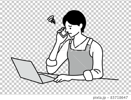 農業女子　パソコン　仕事　 83718647