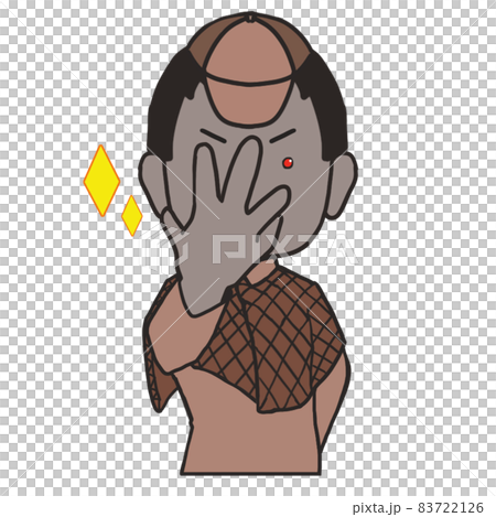 厨二病っぽいポーズを取る中年の探偵（男2） 83722126