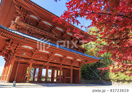 紅葉真っ盛りの高野山 83723629