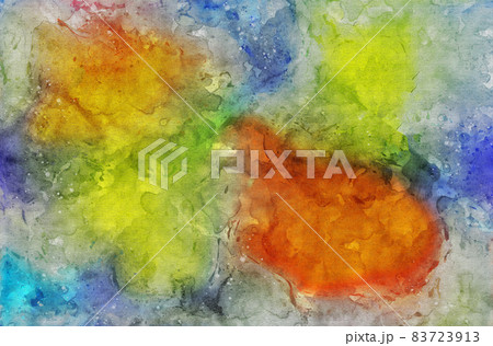 Watercolor Abstract artistic Background forming by blots Watercolor Abstract artistic Background forming by blots 83723913