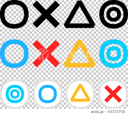 丸、バツ、三角、二重丸のアイコン 83725758