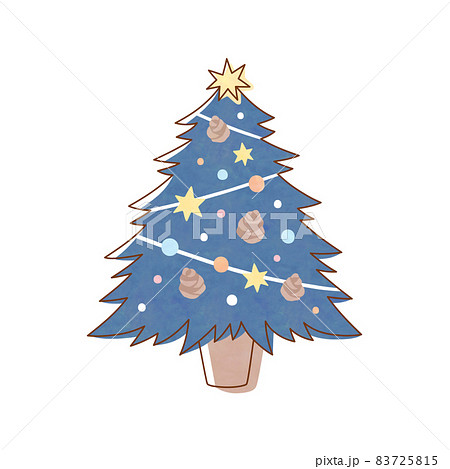 青色のクリスマスツリー 83725815