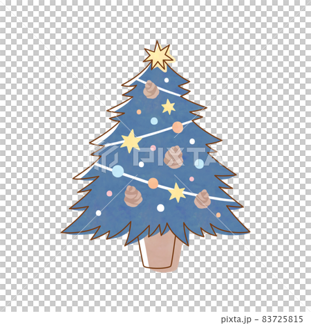 青色のクリスマスツリー 83725815