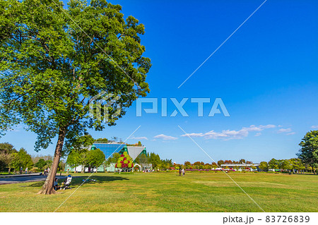 フラワーパーク江南、芝生広場からのクリスタルフラワー〈愛知県江南市〉 83726839
