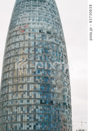 Barcelona, Spain - 15 December 2019: Agbar Tower - a modern 34-storey skyscraper at 211 Diagonal Avenue, Barcelona, Catalonia on the border of the new technological quarter 22 Barcelona, Spain - 15 December 2019: Agbar Tower - a modern 34-storey skyscraper at 211 Diagonal Avenue, Barcelona, Catalonia on the border of the new technological quarter 22 83730638