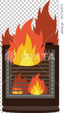 家庭の中古・劣化した家電の発火事故　ベクター 83732071