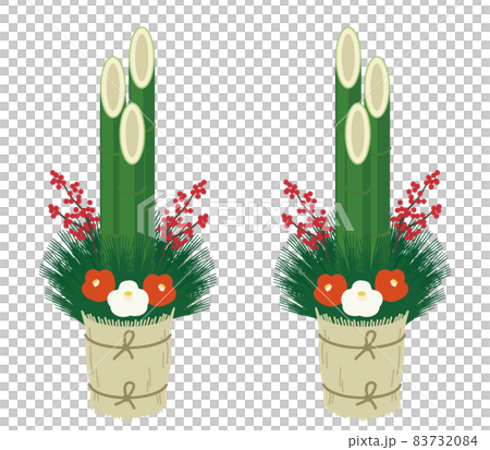 上品な印象の門松のイラスト 83732084