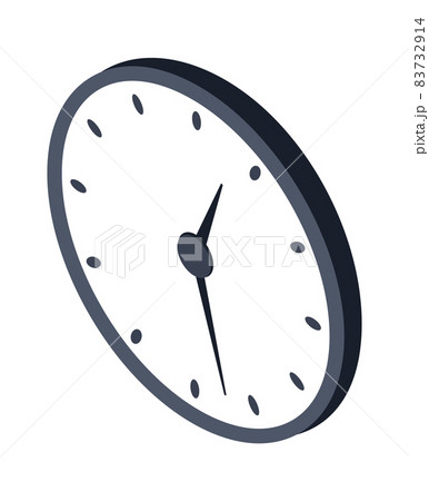 Isometric clock wall icon for game design isolated Isometric clock wall icon for game design isolated 83732914