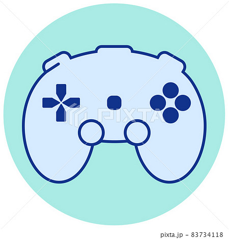 ゲームガジェットの丸アイコンのイラスト素材