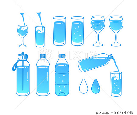 Water balance concept illustrations set 83734749