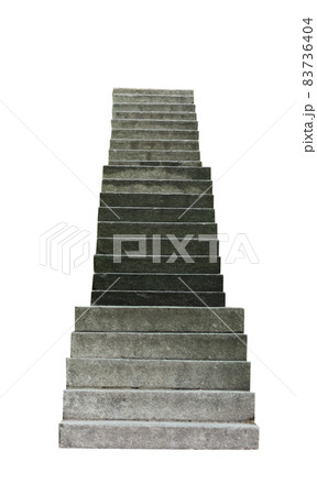 stone steps isolated 83736404